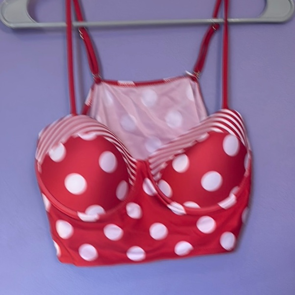 Retro Red and White Polka Dot Bikini